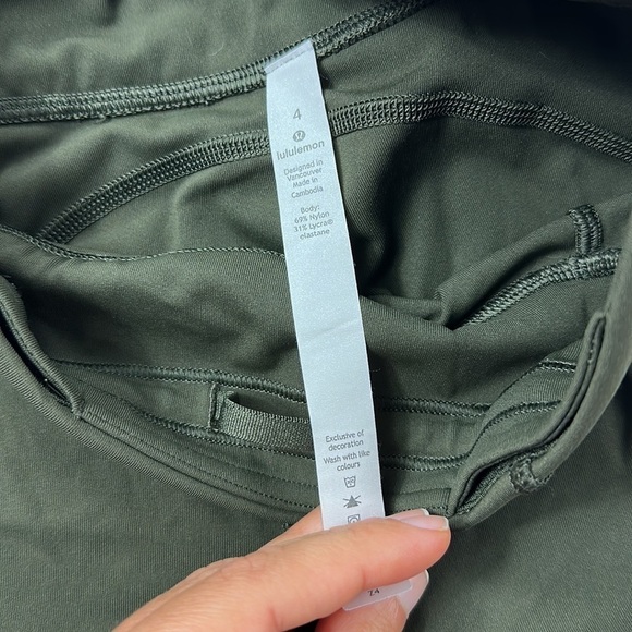 Lululemon Time To Sweat Crop 23" Dark Olive - Picture 5 of 9